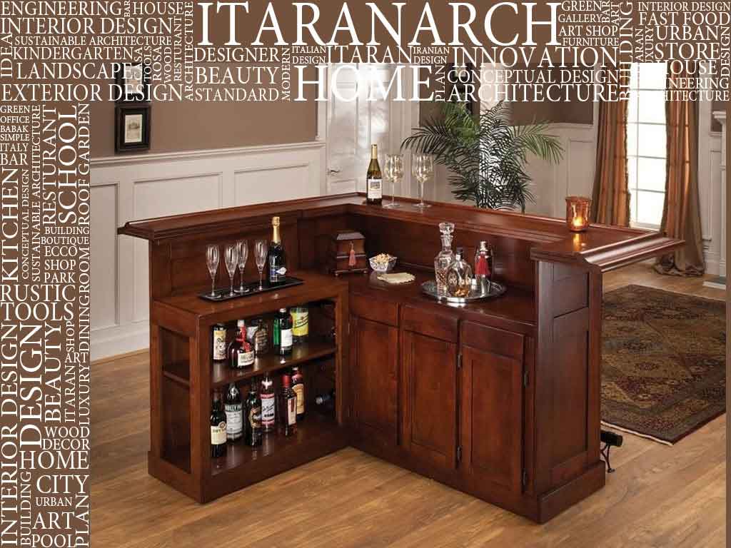 L shaped home bar